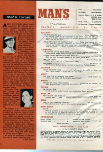 Man's Magazine January 1959-SAM SNEAD/GOLF/ESCAPE NAZI PRISON VG/FN