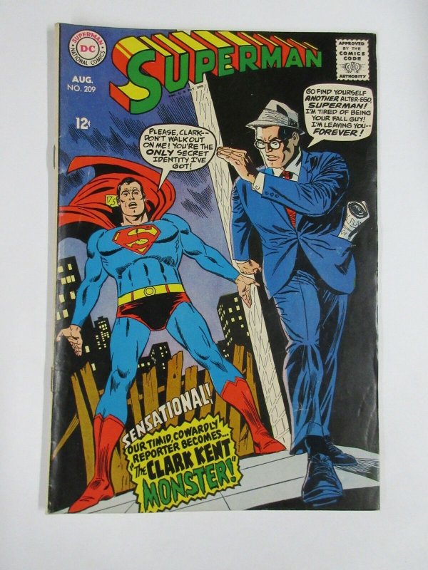 SUPERMAN (1939-1986) 209 G-VG Aug 1968