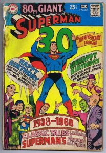 Superman #207 ORIGINAL Vintage 1968 Comics Superman 80 Pages