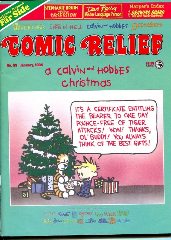 Comic Relief #59 1994-Calvin & Hobbes-political cartoons-Toles-Doonesbury-FN/VF