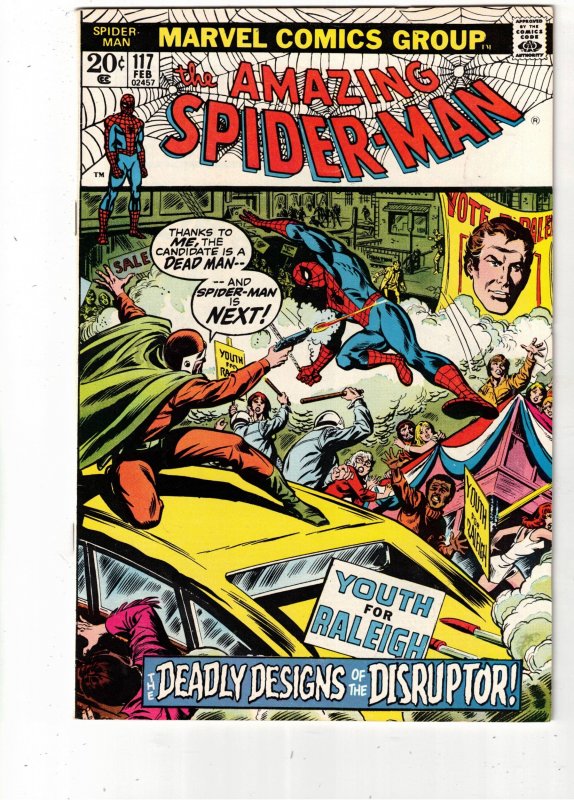 The Amazing Spider-Man #117 (1973) High-Grade NM- 1st Disrupter! C'ville...