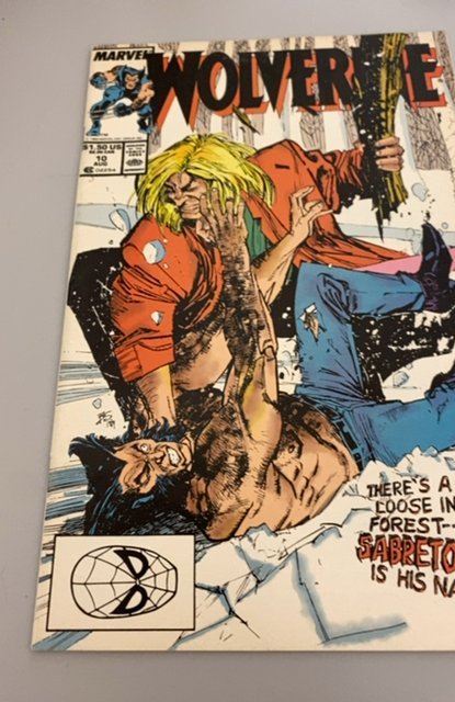 Wolverine #10 (1989)vs sabertooth 1 st battle