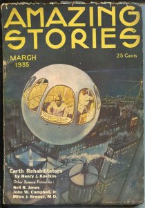 Amazing Stories--March 1935--Pulp Magazine--Tech--VG+