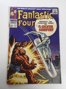Fantastic Four #55 (1966) GD/VG Condition rust on staples, moisture damage