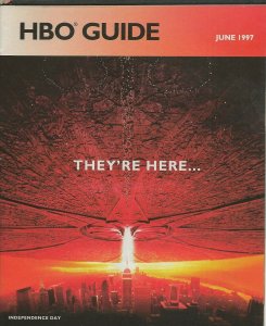 ORIGINAL Vintage June 1997 HBO Guide Magazine Independence Day A Time To Kill