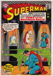 Superman #195 (Apr-67) VG Affordable-Grade Superman, Jimmy Olsen,Lois Lane, L...