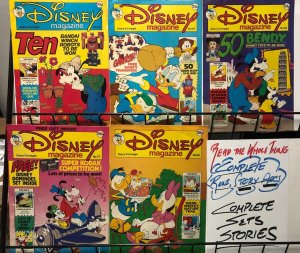 Disney Magazine London Editions UK -  5 diff 1986-1987 every fortnight premiums