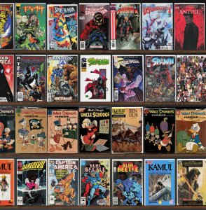 Huge Lot 140+ Comics with Azrael, Captain America, Uncle Scrooge & More!