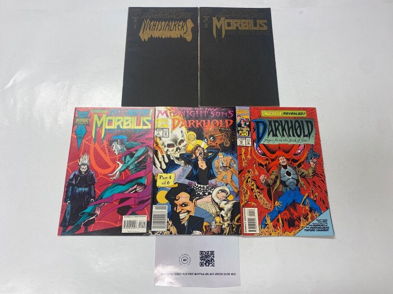 5 MARVEL comic books Nightstalkers #10 Morbius #12 21 Darkhold #1 10 21 KM15