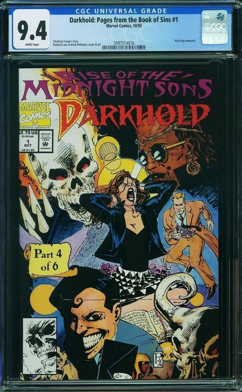 Darkhold: Pages from the Book of Sins #1 (1992) CGC 9.4 NM