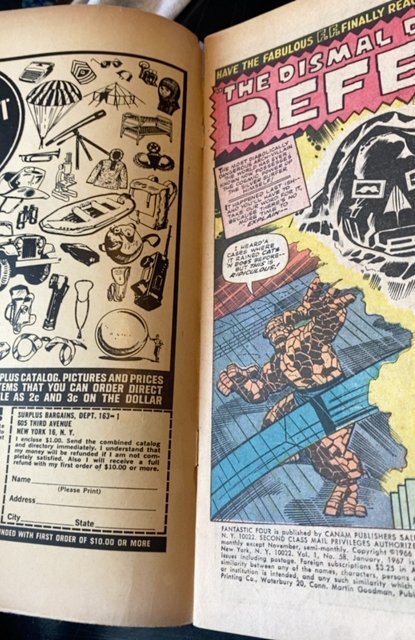 Fantastic Four #58 (1967)Dr doom The dismal dregs of defeat