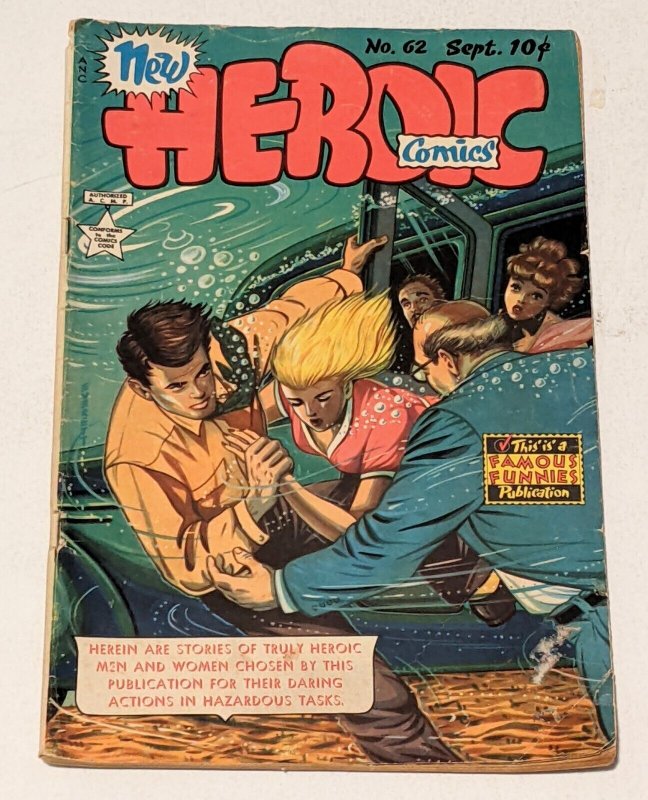 New Heroic Comics #62 (Sept 1950, Eastern) VG 4.0 Bill Everett Double Cover 