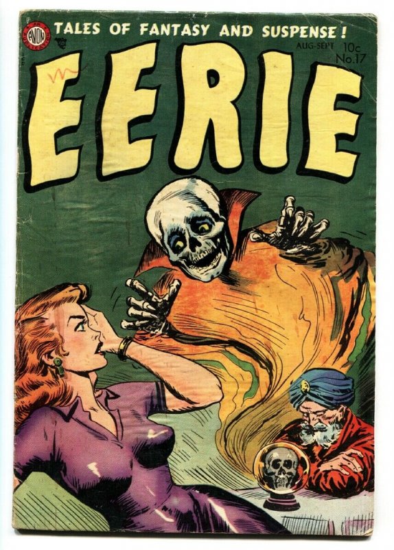 EERIE #17-Headlight cover-Skull-Pre-code horror - VG- 