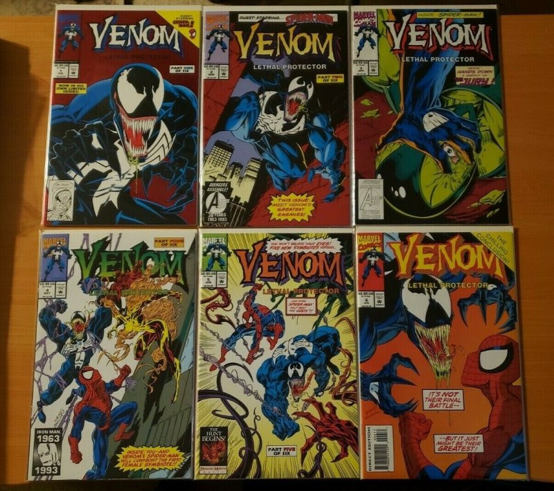 Venom Lethal Protector 1-6 Complete Set Run! ~ NEAR MINT NM ~ 1993 Marvel Comics