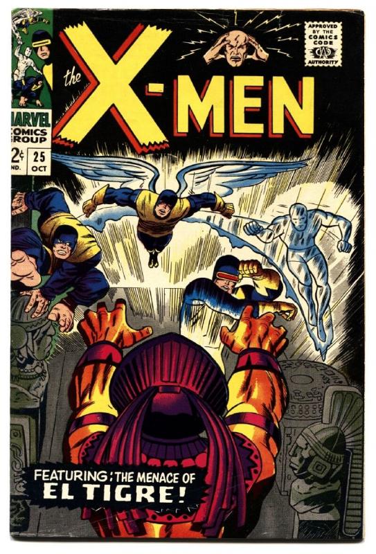 X-MEN #25 comic book 1966-MARVEL COMICS-EL TIGRE-ROY THOMAS STORY