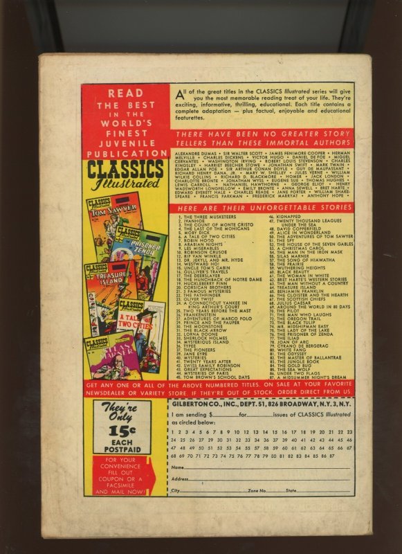 (1944) Classics Illustrated #13: GOLDEN AGE! COMBINED SHIPPING! (4.0)