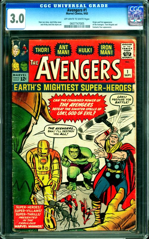 Avengers #1 CGC Graded 3.0 1st Avengers (9/63)