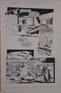 GENE COLAN / STEVE MITCHELL original art, SILVERBLADE #6 pg 13, 13x20,1987, Yoga