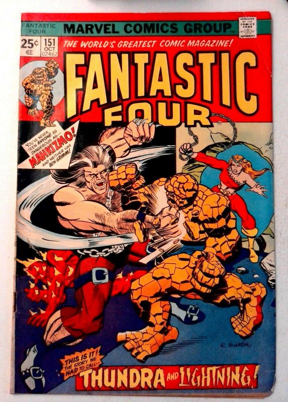 Fantastic Four #151 Marvel 1974 VG Bronze Age Comic Book 1st Print