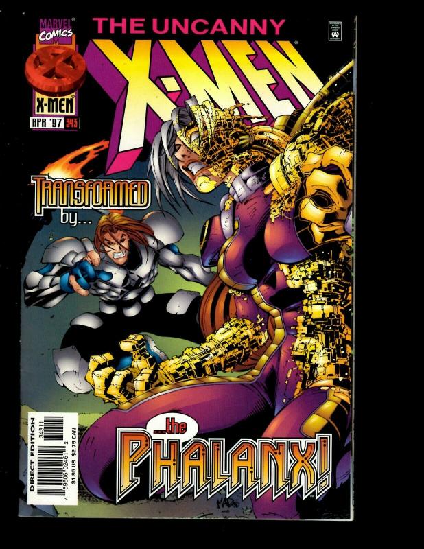 12 Uncanny X-Men Comics # 340 341 342(2) 343 344 345 346 347 348 349 350 JF3