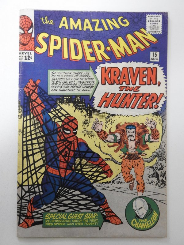 The Amazing Spider-Man #15 (1964) VG/FN Condition! 1st app of Kraven the Hunter!