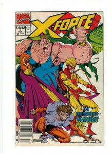 X-Force #5 VF+ 8.5 Newsstand Marvel 1991 Early Deadpool Cameo, Rob Liefeld