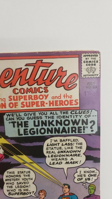 Adventure Comics #334 Classic Cover & Art Early 12 Cent Issue 1965 DC Comics