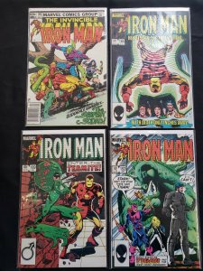 IRON MAN 4PC (VF) ISSUES #160, 185, 189, 193, NEWSSTAND, SERPENT SQUAD! 1982-85