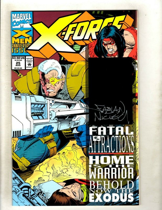 3 Comics Hulk 377 KEOWN X-Force 25 Nicieza X-Men 191 Romita Jr. ALL 3 SIGNED RM4