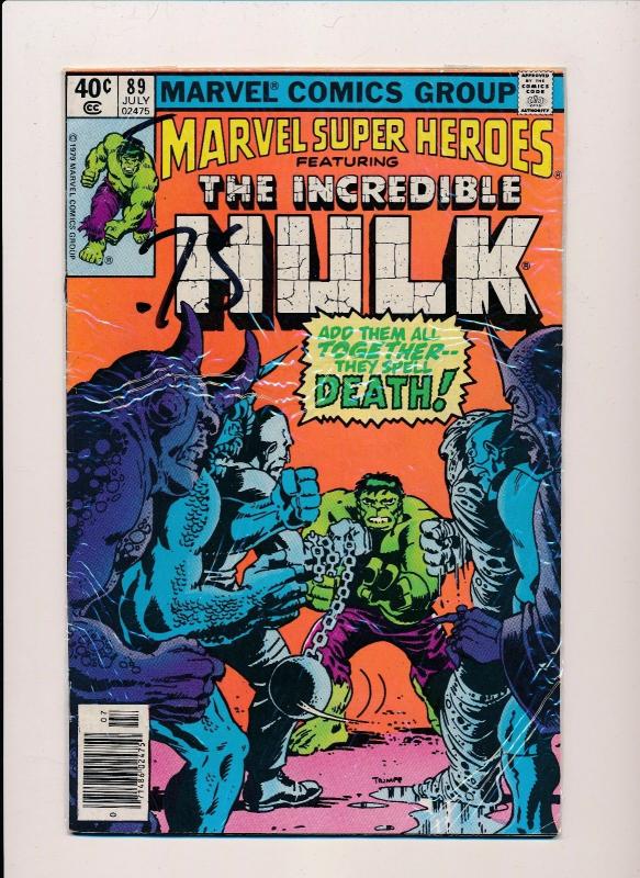 Marvel Super-Heros ft.THE INCREDIBLE HULK #89  FINE (SRU518)