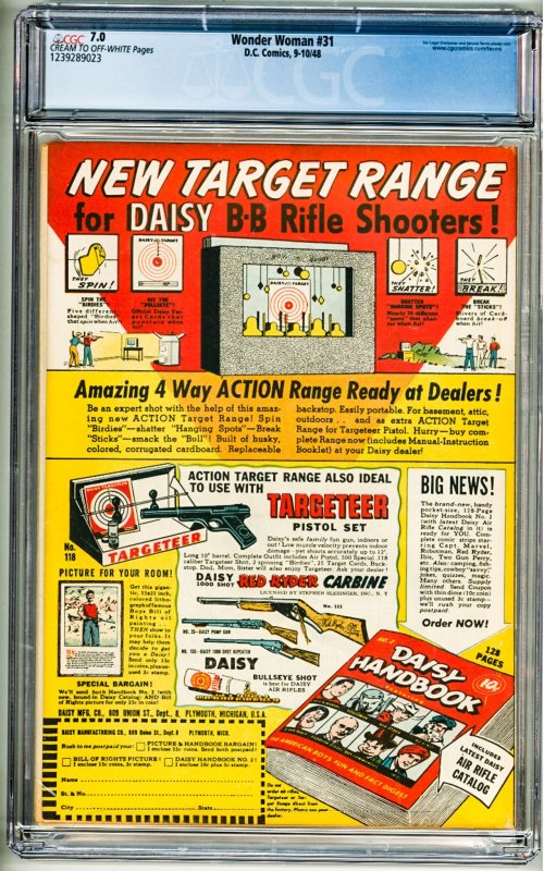 Wonder Woman #31 (1948) CGC 7.0!