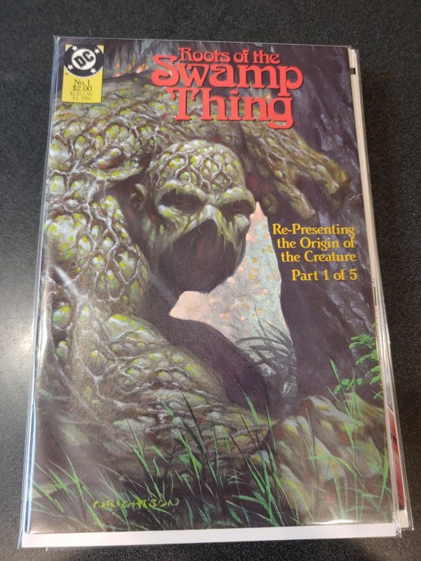 ROOTS OF THE SWAMP THING #1 JULY 1986 DC WRIGHTSON & WEIN PAINTED WRAPAROUND!