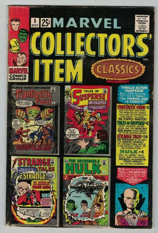 MARVEL COLLECTORS ITEM CLASSICS 5 VG-F OCT 1966