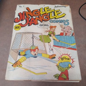 Jingle Jangle Comics 7 Eastern Color 1944 Ww2 Era Cartoon Golden Age Precode