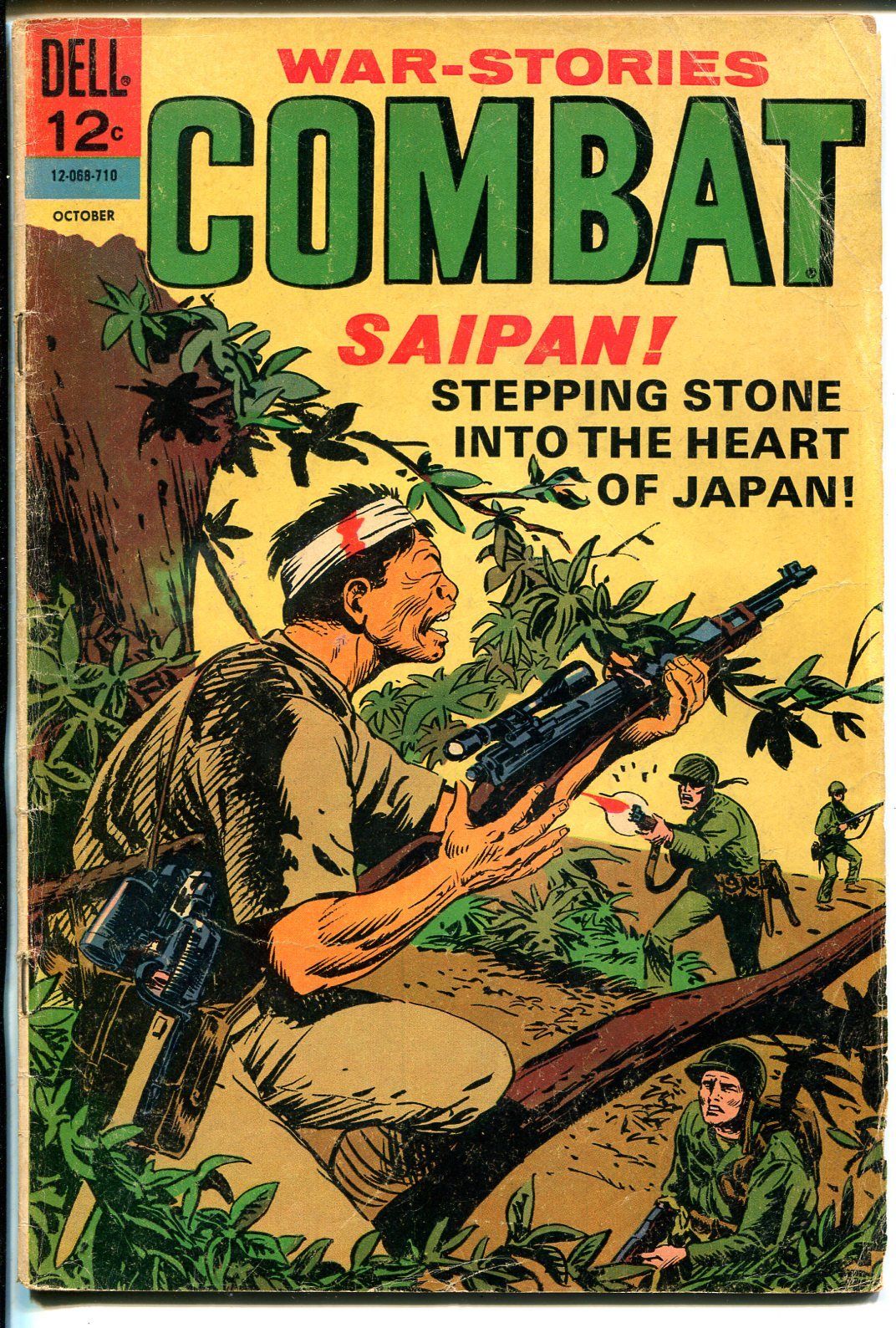 Combat 26 1967 Dell Wwii Battle Issue Saipan Sam Glanzman Vg Comic