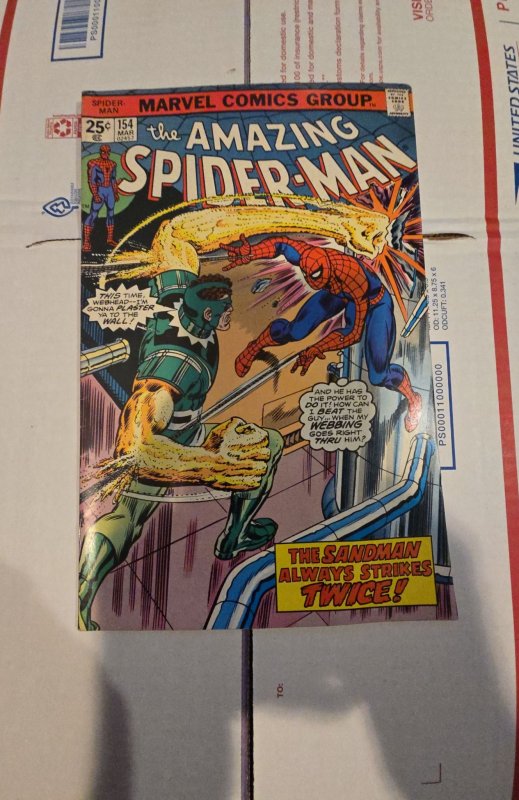 The Amazing Spider-Man #154 (1976) vs the Sandman