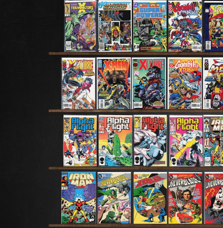 Huge Lot 120+ Comics with Alpha Flight, Iron Man, Cable, X-Men 2099 & More!