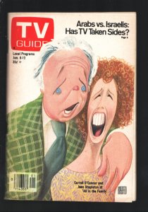 MAG: TV Guide 1/6/1977-Hirshfield cover art for All in The Family-Western N...