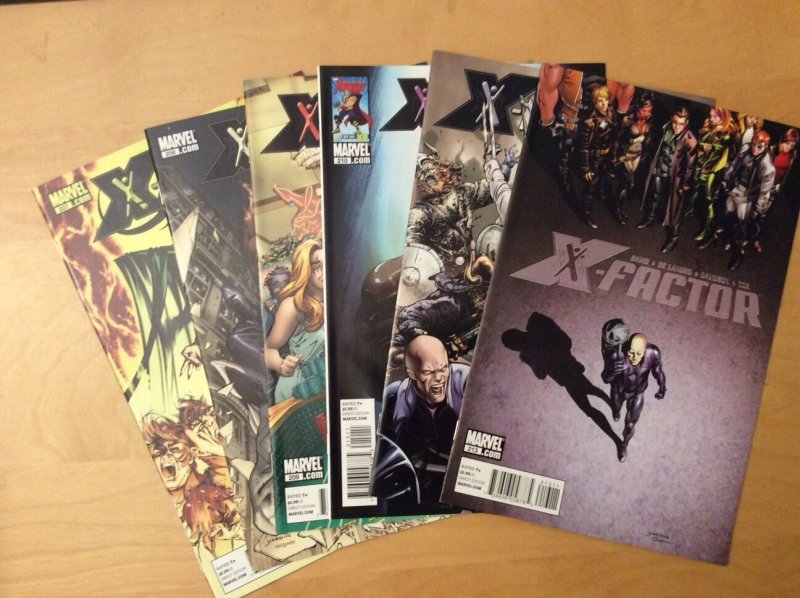 X FACTOR 207 - 211, 213, AVG GRADE NM- 9.2, 1ST PRINTS