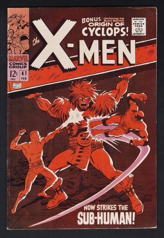 The X-Men #41  (1968) Vf-