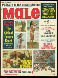 MALE MAGAZINE MAY 1970-HEADHUNTERS-CHEESECAKE-KUNSTLER VG