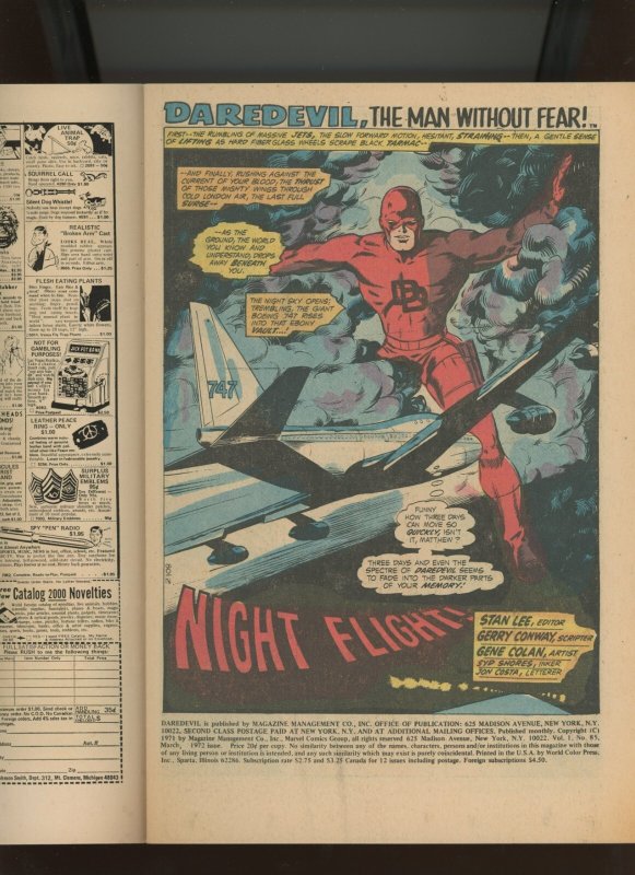 (1972) Daredevil #85: BRONZE AGE! WE COMBINE SHIPPING! (4.0/4.5)