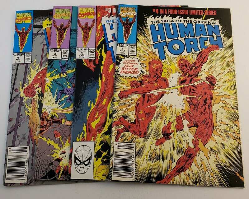 Human Torch #1-4 Complete Set Marvel Comics 1990 from FN/VF