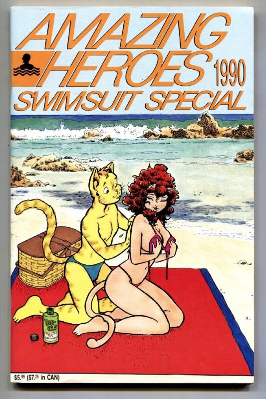 AMAZING HEROES Swimsuit Special 1990 - Omaha cover - Comic book