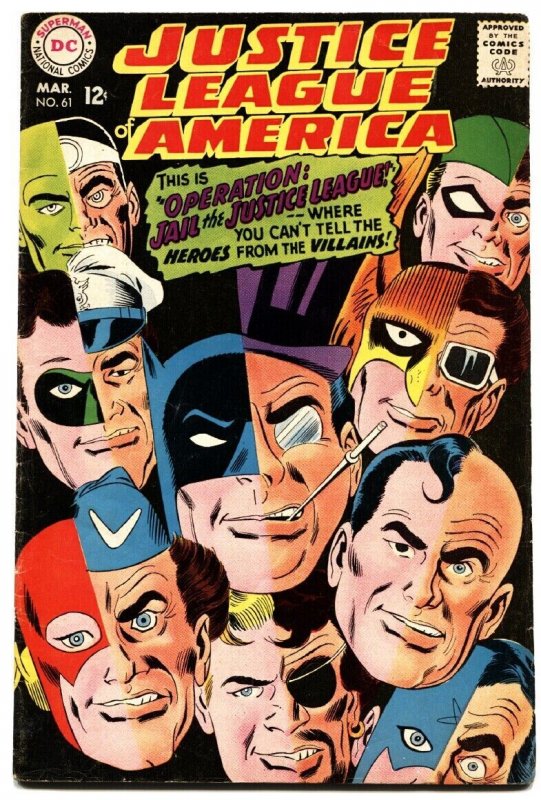 JUSTICE LEAGUE OF AMERICA #61 comic book 1968-DC-FLASH-BATMAN-DC fn