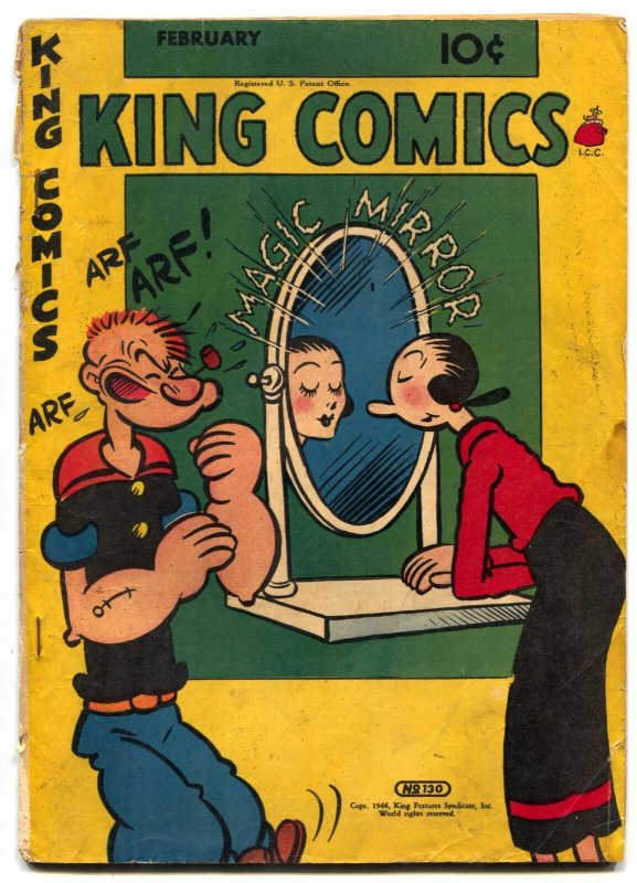 King Comics #130 1947- Popeye- Lone Ranger- Flash Gordon VG-