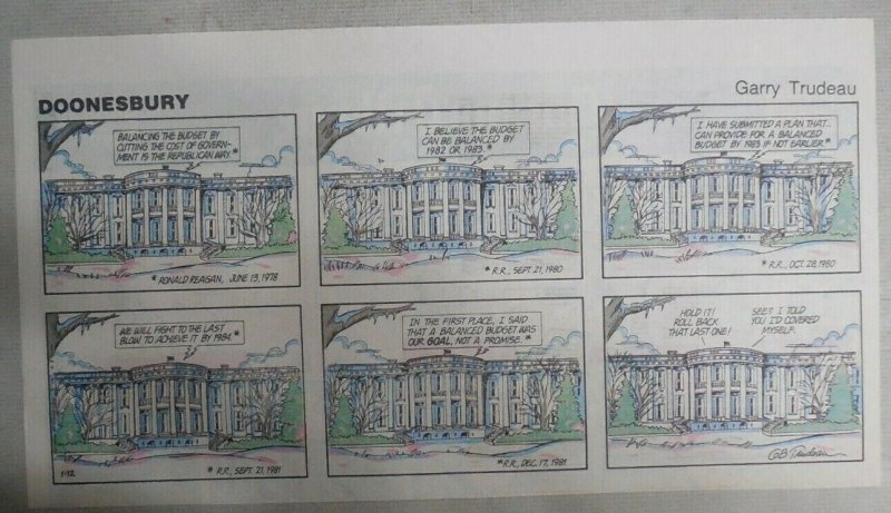 (52) Doonesbury Sundays by GB Trudeau from 1-12,1986 Size: 7.5 x 13 inches