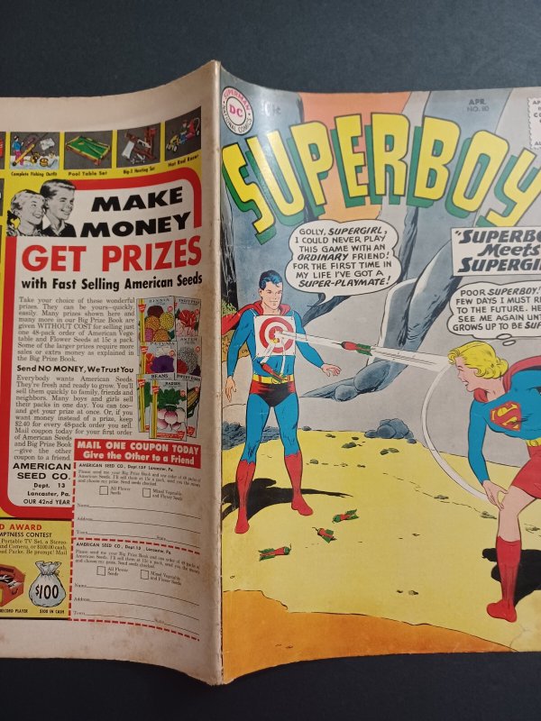 Superboy #80 - Superboy meets Supergirl - 1960 - VG
