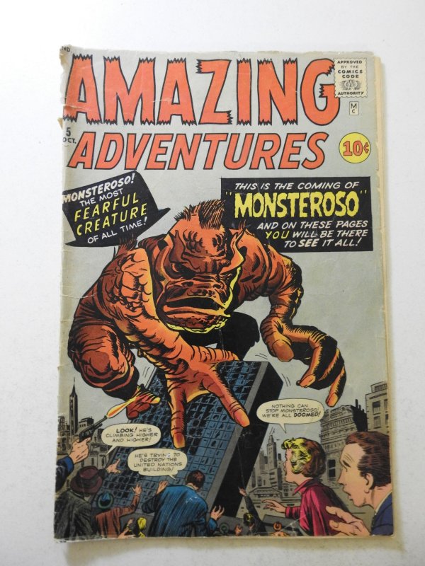 Amazing Adventures #5 (1961) GD+ Condition moisture stains, 1 in spine split