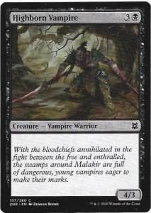 Magic the Gathering: Zendikar Rising- Highborn Vampire